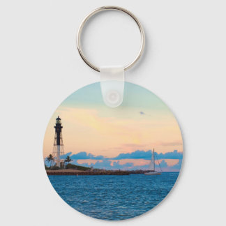 Porte-clés Phare au coucher du soleil