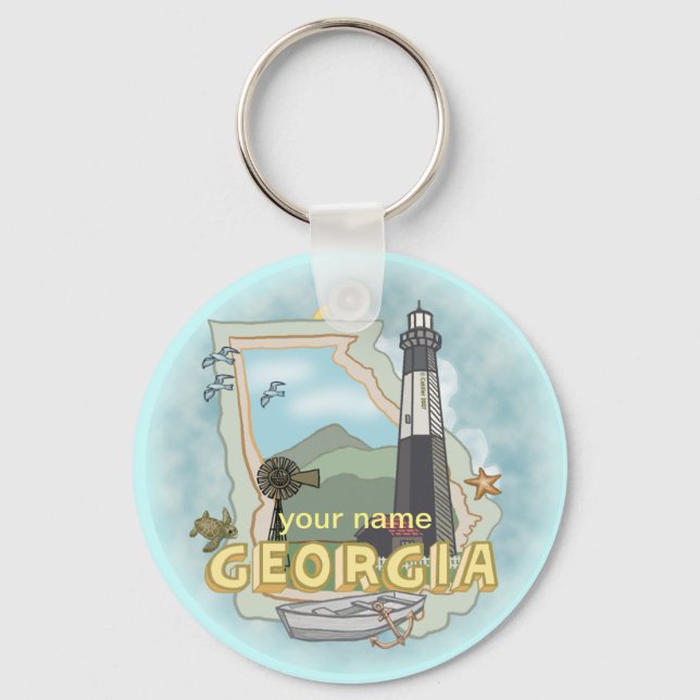 Porte-clés phare de Géorgie (Recto)