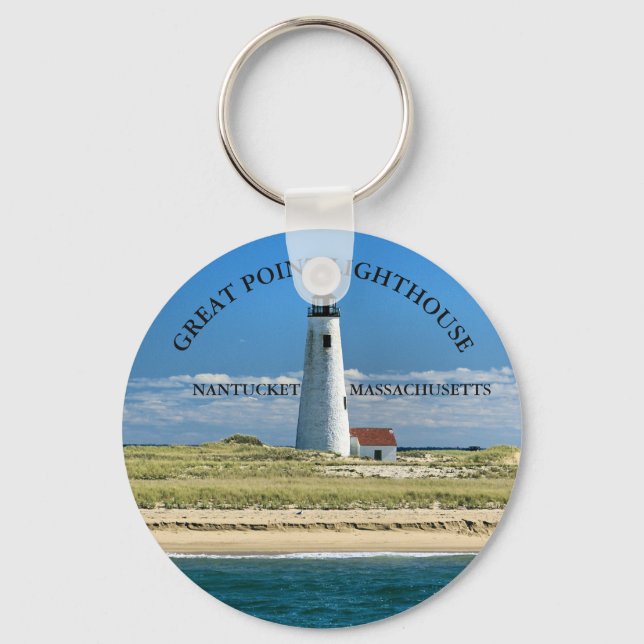 Porte-clés Phare de Great Point Nantucket MA Porte - clé (Recto)