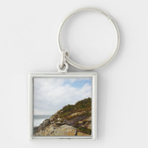 Porte-clés Phare de point de Pemaquid sur Hillside rocheux