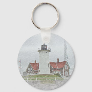 Porte-clés Phare en neige Joyeux Noël