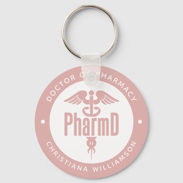 Porte-clés PharmD Docteur en pharmacie Pharmacy Graduation Ph (Recto)