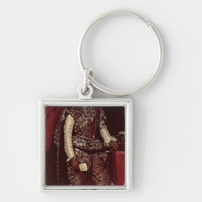 Porte-clés Philip IV de l'Espagne en brun et argent (Devant)