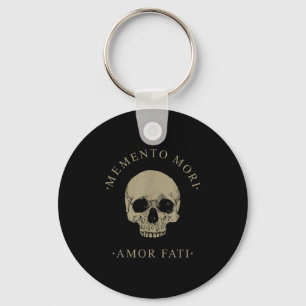 Porte-clés Philosophie stoïque Memento Mori Amor Fati Crâne S