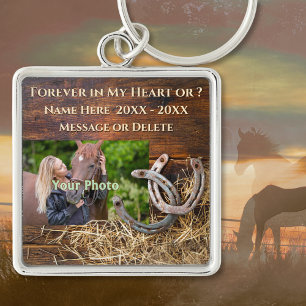 Porte-clés Photo Cheval Personnalisé Cadeaux du Souvenir, Che