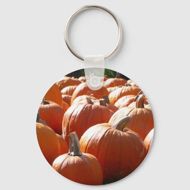 Porte-clés Photo citrouille pour automne, Halloween ou Thanks (Recto)