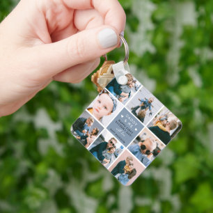 Porte-clés Photo Collage de 1ère Fête des pères