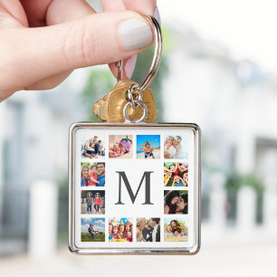Porte-clés Photo Custom Family Collage Personnalité de White