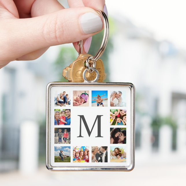 Porte-clés Photo Custom Family Collage Personnalité de White (Créateur téléchargé)