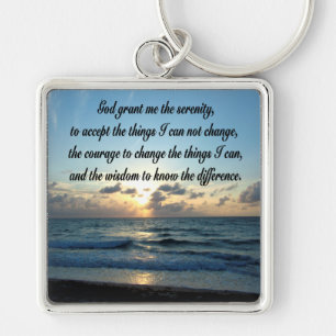 PORTE-CLÉS PHOTO DE BEAUTIFUL SERENITY PRAYER OCEAN