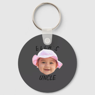 Porte-clés Photo de bébé nouveau texte Oncle