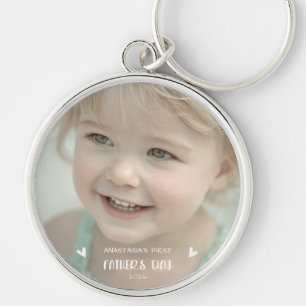 Porte-clés Photo de bébé personnalisé 1ère fête des pères