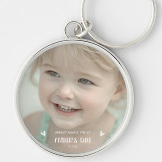 Porte-clés Photo de bébé personnalisé 1ère fête des pères