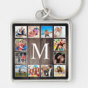 Porte-clés Photo de Custom Collage Rustic Farmhouse Family