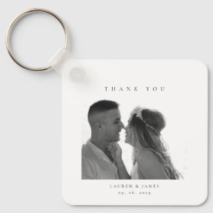 Porte-clés Photo de remerciement de mariage personnalisé
