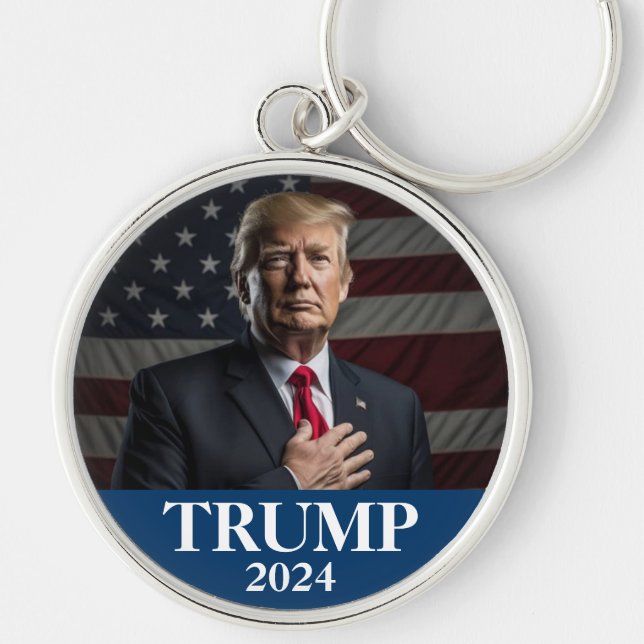 Porte-clés Photo Donald Trump - Président - assez dit (Devant)