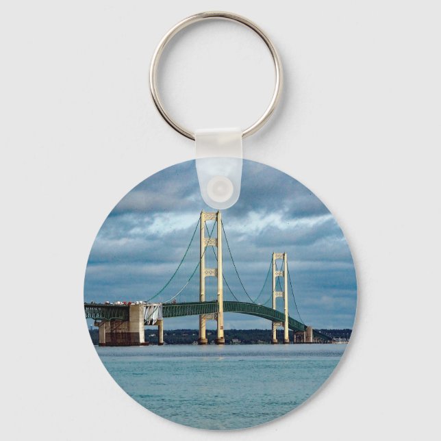 Porte-clés Photo du pont Mackinac du Michigan (Recto)