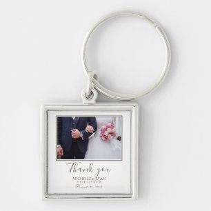 Porte-clés Photo élégante de Merci de mariage