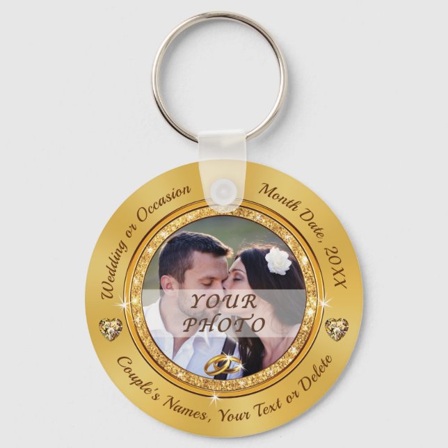 Porte-clés Photo et Faveurs de mariage personnalisées, Mariag (Recto)