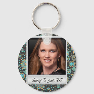 Porte-clés Photo instantanée - photoframe avec motif