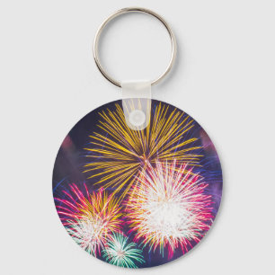 Porte-clés Photo lumineuse de feux d'artifice