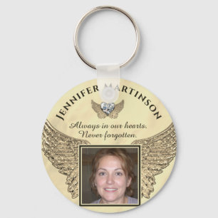 Porte-clés Photo Memorial Forever dans nos coeurs Porte - clé