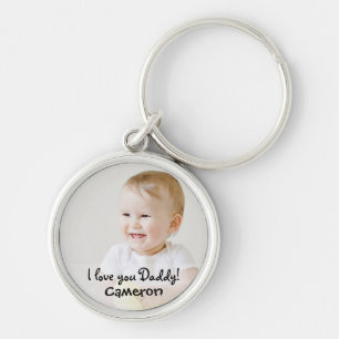 Porte-clés Photo Nom Je t'aime Papa Fête des pères