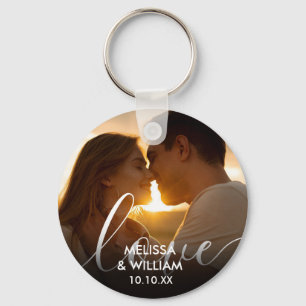 Porte-clés Photo personnalisé avec nom et date