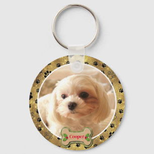 Porte-clés photo personnalisé Chien - Design Empre