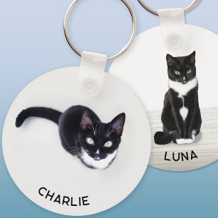 Porte-clés Photo personnalisé de deux chats