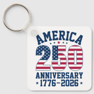 Porte-clés Photo personnalisé (dos) Bold Simple America 250 A