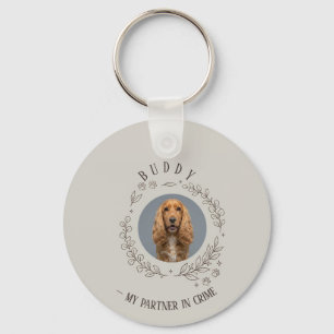 Porte-clés photo personnalisé pour chien   Élégant