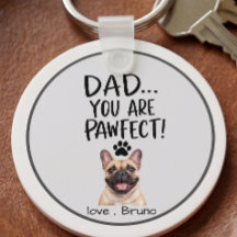 Porte-clés photo personnalisé pour papa de chien |