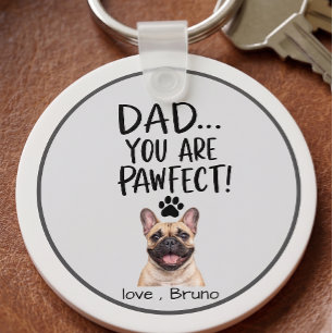 Porte-clés photo personnalisé pour papa de chien  
