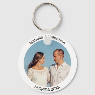 Porte-clés photo personnalisé romantique