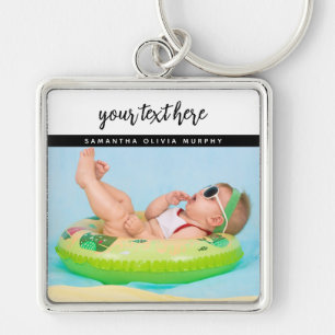 Porte-clés Photo personnalisée Baby Love & Name Memories