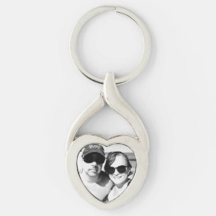 Porte-clés Photo personnalisée de couples romantique