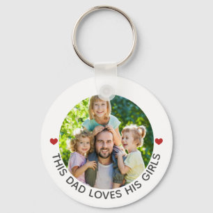 Porte-clés Photo personnalisée de la fille papa