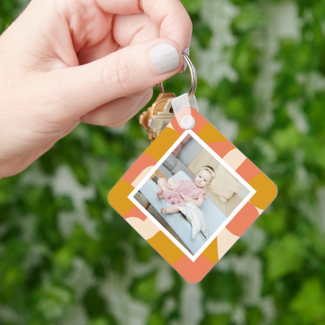 Porte-clés Photo personnalisée et Motif (main)
