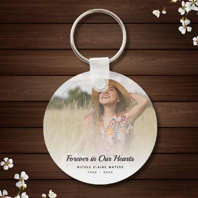 Porte-clés Photo personnalisée Hommage funéraire commémoratif (Photo Memorial Keychain)
