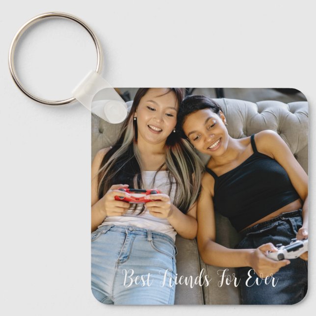 Porte-clés Photo personnalisée Meilleurs amis Forever Custom (Recto)