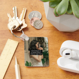 Porte-clés Photo personnalisée Nom de l'art Monogramme Devis 