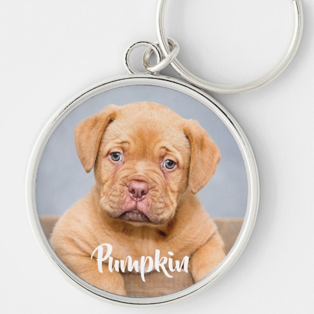 Porte-clés Photo personnalisée personnalisée pour animal de c (Devant)