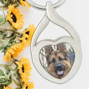 Porte-clés Photo personnalisée pour animal de compagnie Amour