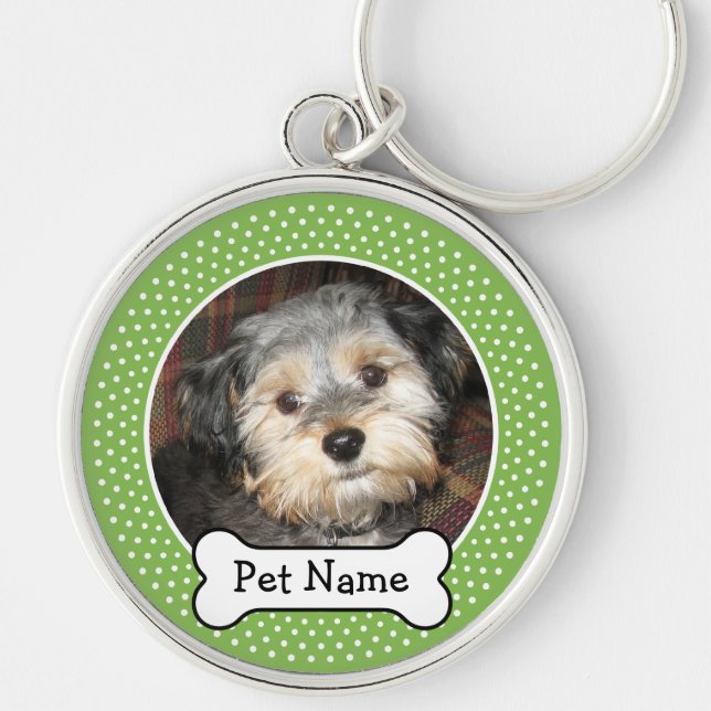 Porte-clés Photo personnalisée pour animaux de compagnie avec (Devant)
