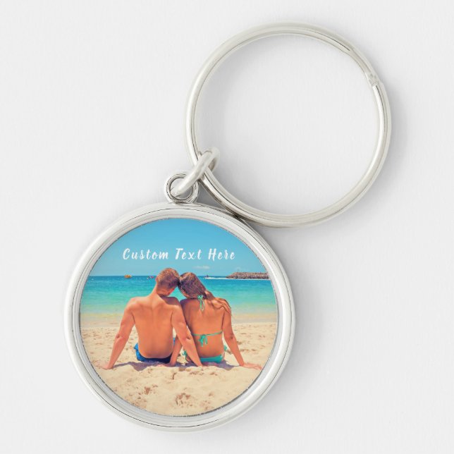 Porte-clés Photo personnalisée Texte Porte - clé Vos photos p (Devant)