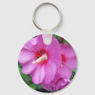 Porte-clés Photographie florale rose