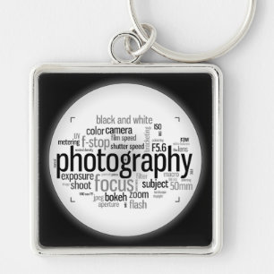 Porte-clés Photographie Lingo Porte - clé noir et blanc