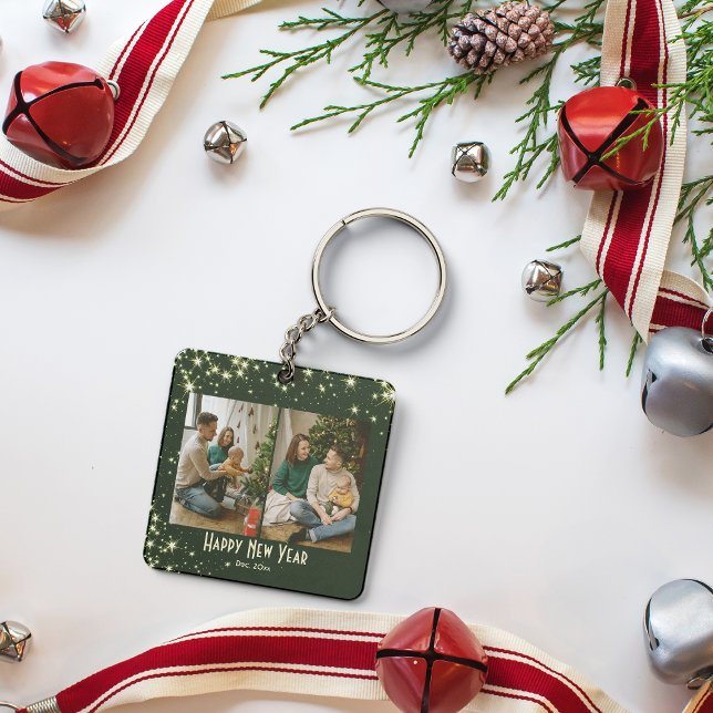 Porte-clés Photos de famille de Noël personnalisées Porte - c (Créateur téléchargé)