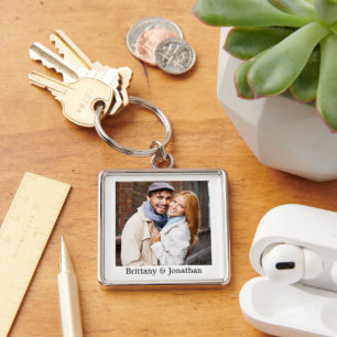 Porte-clés Photos et noms en couple